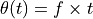 \theta(t) = f \times t