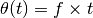 \theta(t) = f \times t