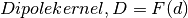 Dipole kernel, D = F(d)